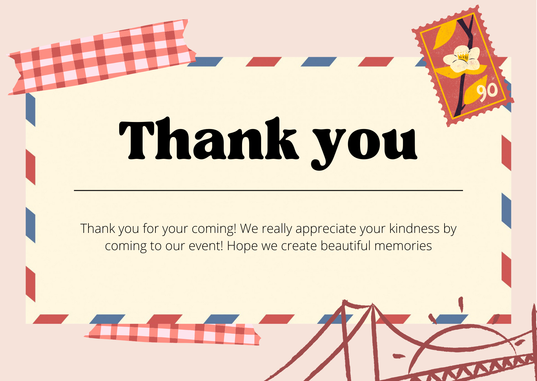 Cheerful Thank You Card