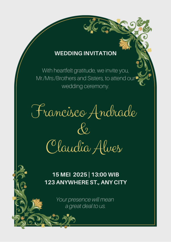 Aesthetic Elegant Wedding Islamic Website Invitation