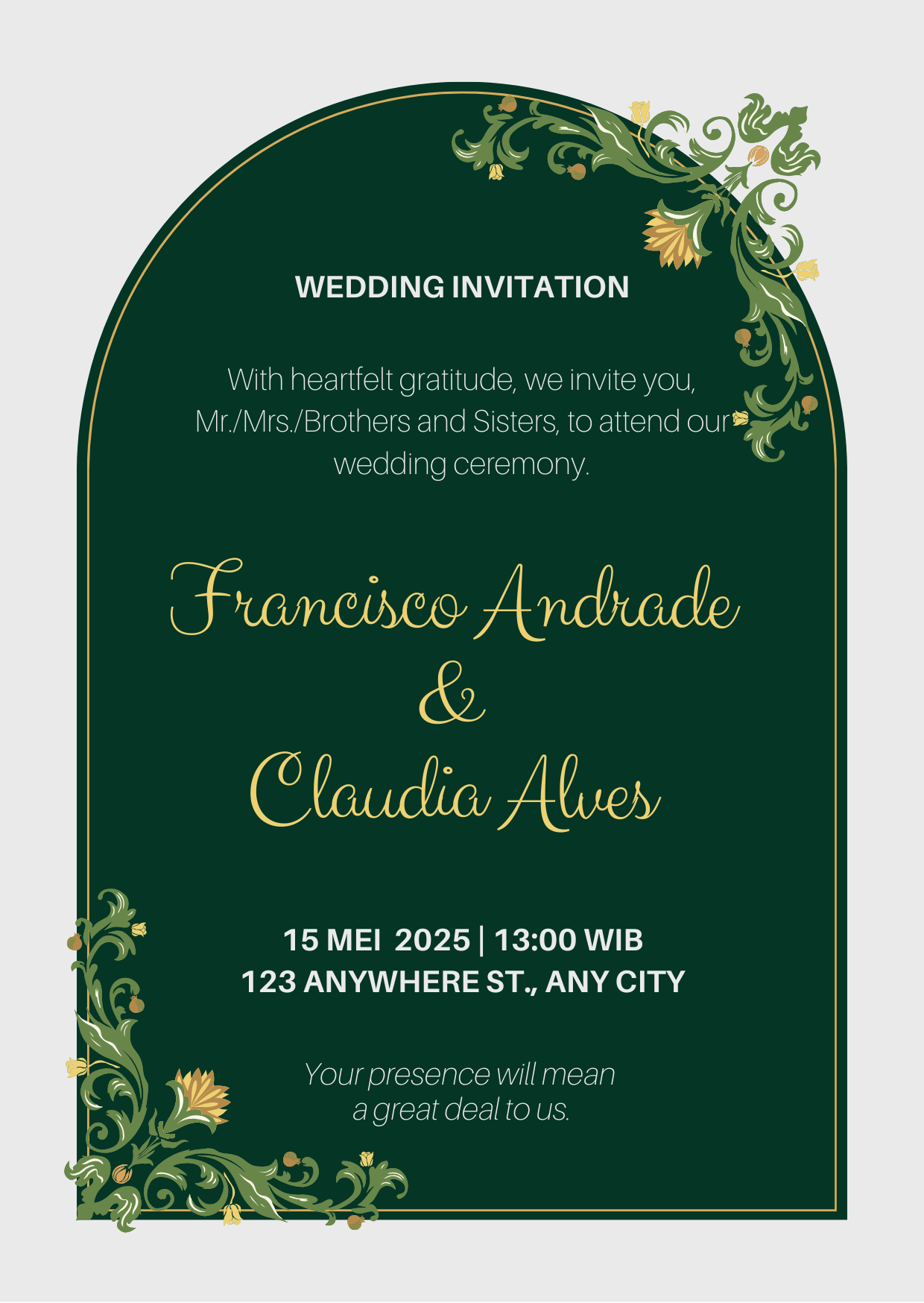 Aesthetic Elegant Wedding Islamic Website Invitation